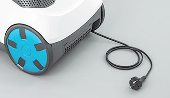 THOMAS vacuum cleaner, long power cord with automatic winding THOMAS vacuum cleaner, long power cord with automatic reel for large operation range and comfort