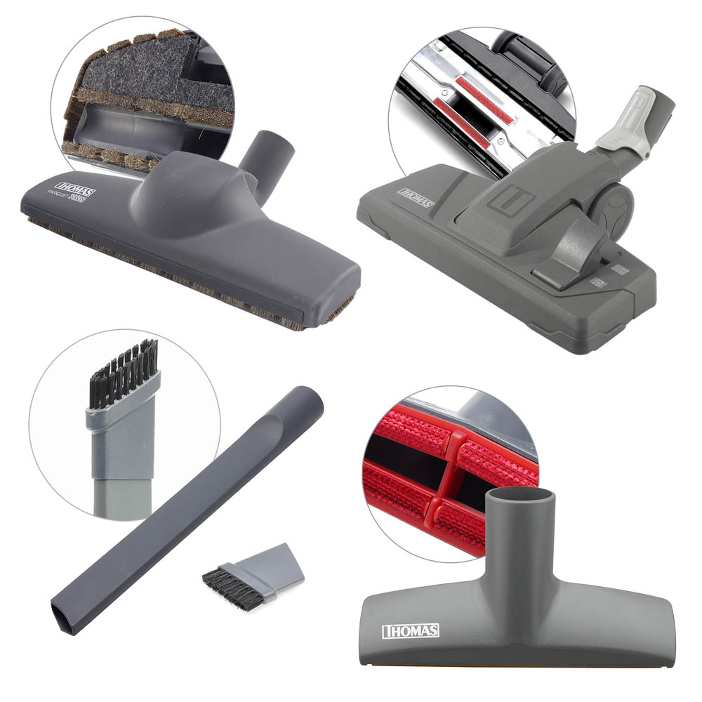 THOMAS DryBOX+AquaBOX Parkett, dry cleaning nozzles DryBOX+AquaBOX Parkett, nozzles for floors, crevices, delicate surfaces and for cleaning furniture from pet hair
