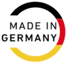 MADE IN GERMANY mark MADE IN GERMANY mark. Incomplete circle in black, yellow and red colours plus text